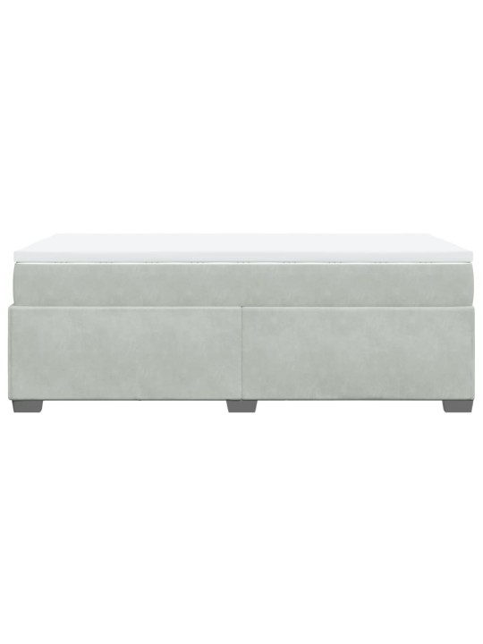 Box spring postel s matrací světle šedá 90x190 cm samet