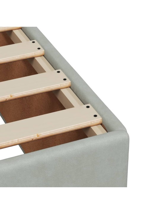 Box spring postel s matrací světle šedá 90x190 cm samet