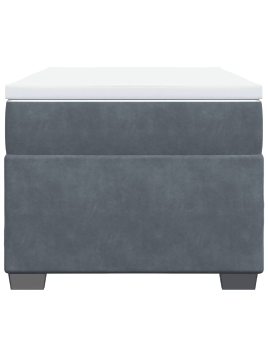 Box spring postel s matrací tmavě šedá 90x190 cm samet