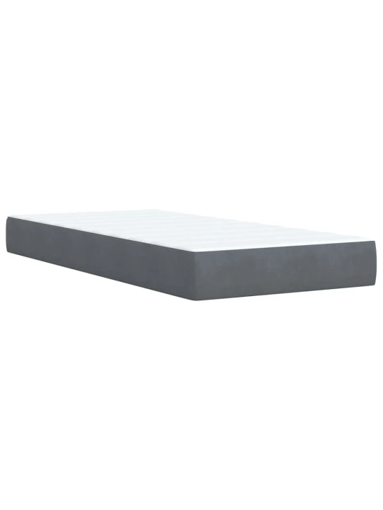 Box spring postel s matrací tmavě šedá 90x190 cm samet