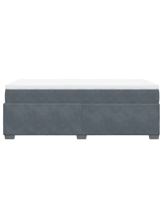 Box spring postel s matrací tmavě šedá 90x190 cm samet
