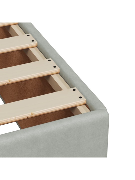 Box spring postel s matrací světle šedá 90x200 cm samet