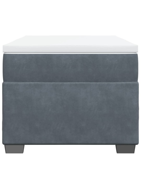 Box spring postel s matrací tmavě šedá 90x200 cm samet
