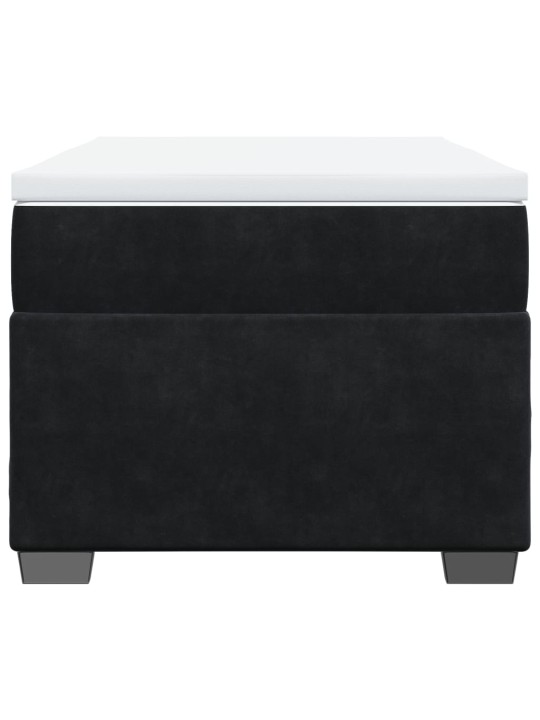Box spring postel s matrací černá 90x200 cm samet