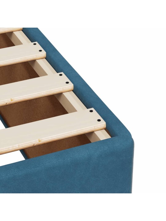 Box spring postel s matrací tmavě modrá 90x200 cm samet