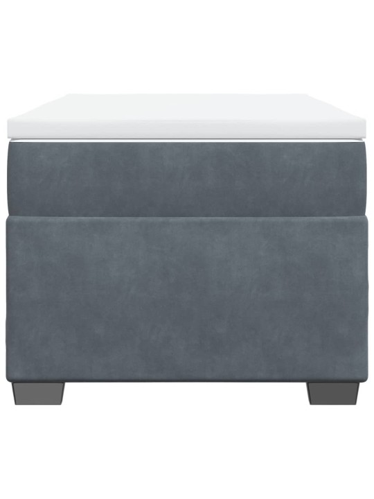 Box spring postel s matrací tmavě šedá 100x200 cm samet