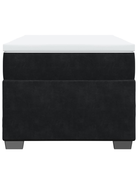 Box spring postel s matrací černá 100x200 cm samet