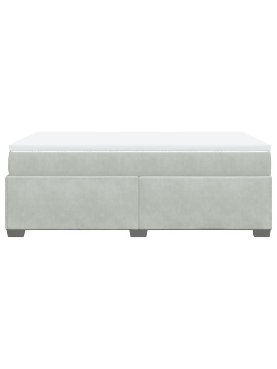 Box spring postel s matrací světle šedá 120x190 cm samet
