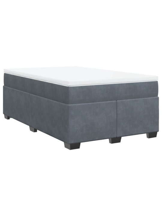 Box spring postel s matrací tmavě šedý 120x190 cm samet