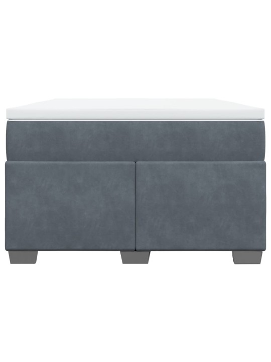 Box spring postel s matrací tmavě šedý 120x190 cm samet