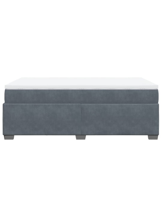 Box spring postel s matrací tmavě šedý 120x190 cm samet