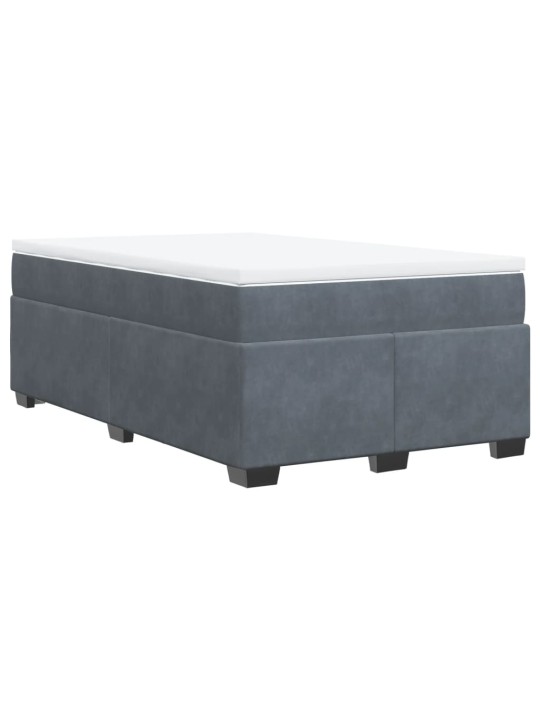 Box spring postel s matrací tmavě šedý 120x190 cm samet