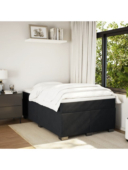 Box spring postel s matrací černá 120 x 190 cm samet