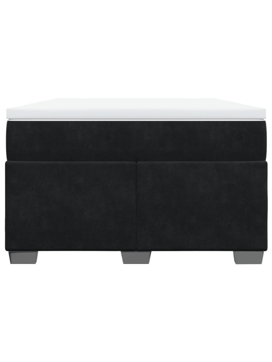 Box spring postel s matrací černá 120 x 190 cm samet