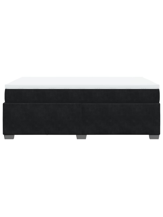 Box spring postel s matrací černá 120 x 190 cm samet