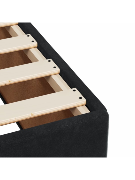 Box spring postel s matrací černá 120 x 190 cm samet