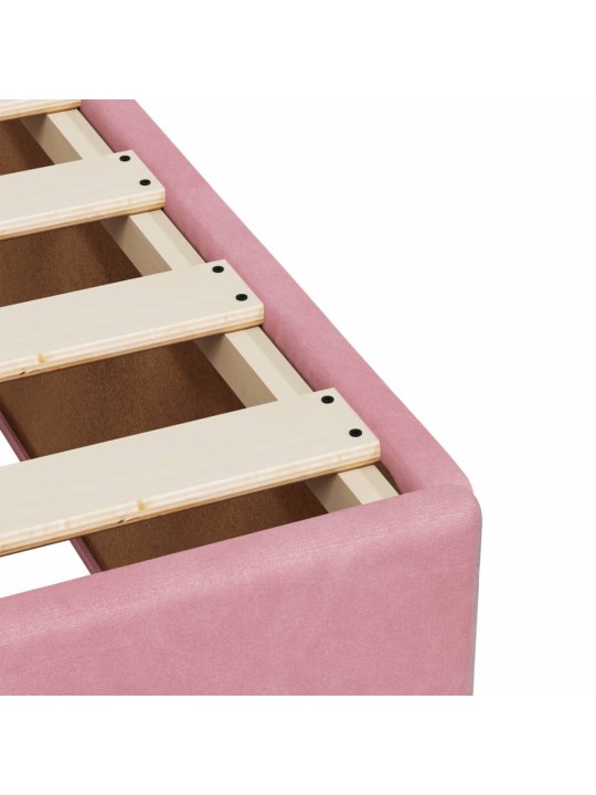 Box spring postel s matrací růžová 120x190 cm samet
