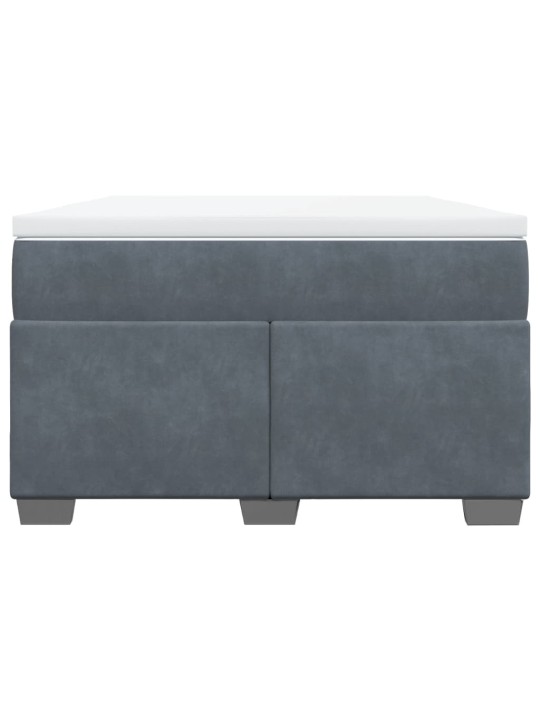 Box spring postel s matrací tmavě šedá 120 x 200 cm samet