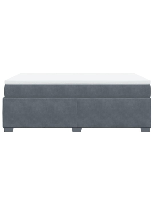 Box spring postel s matrací tmavě šedá 120 x 200 cm samet
