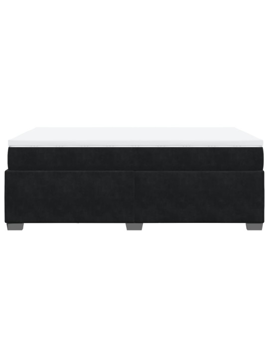Box spring postel s matrací černá 120 x 200 cm samet