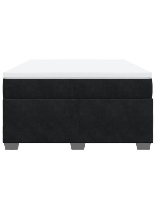 Box spring postel s matrací černá 140 x 190 cm samet