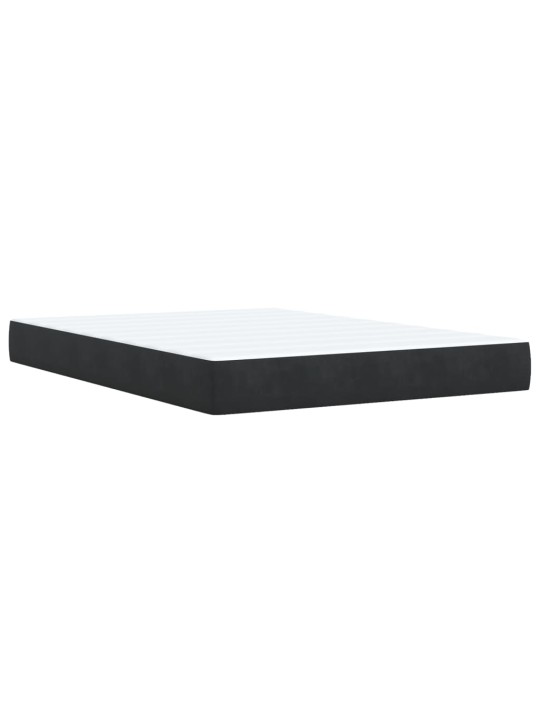 Box spring postel s matrací černá 140 x 190 cm samet