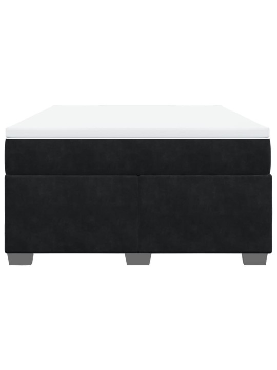 Box spring postel s matrací černá 140x200 cm samet