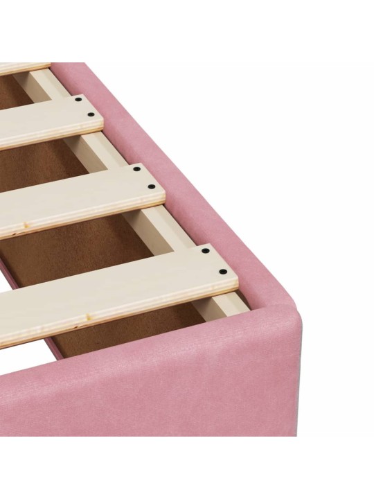 Box spring postel s matrací růžová 140x200 cm samet
