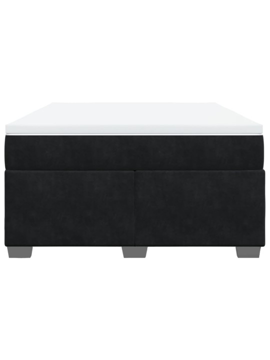 Box spring postel s matrací černá 160x200 cm samet