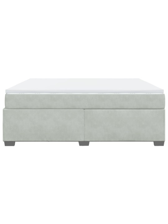 Box spring postel s matrací světle šedá 180x200 cm samet