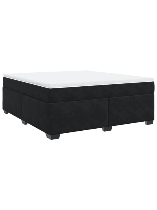 Box spring postel s matrací černá 180x200 cm samet