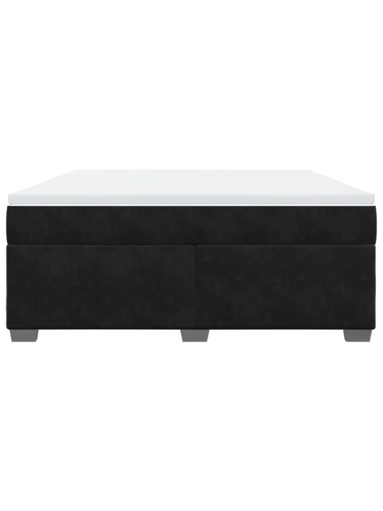 Box spring postel s matrací černá 180x200 cm samet