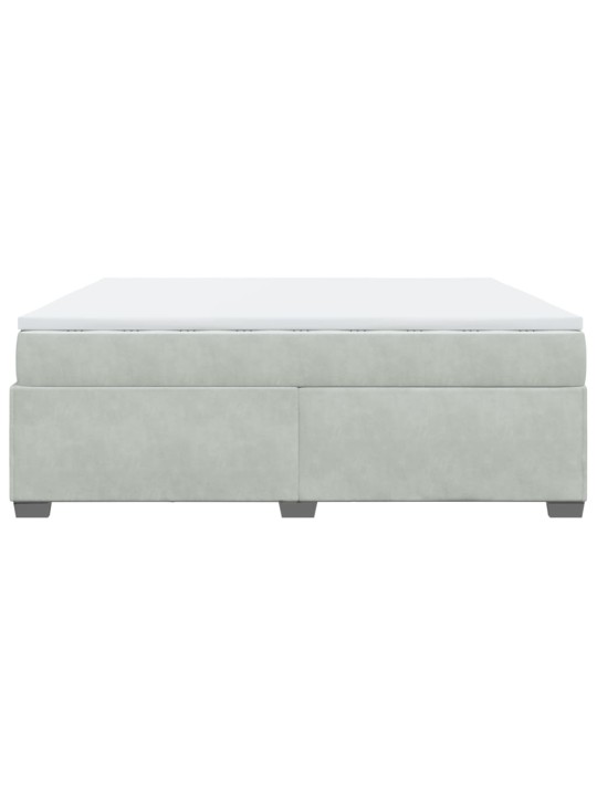 Box spring postel s matrací světle šedá 200x200 cm samet