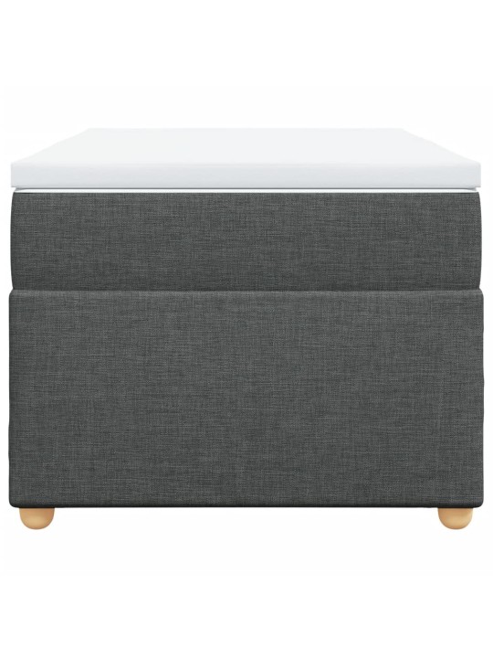 Box spring postel s matrací tmavě šedá 80 x 200 cm textil