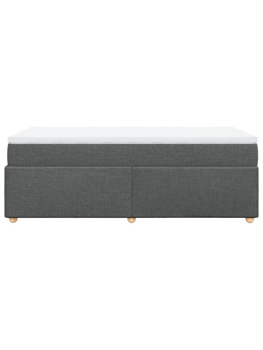 Box spring postel s matrací tmavě šedá 80 x 200 cm textil