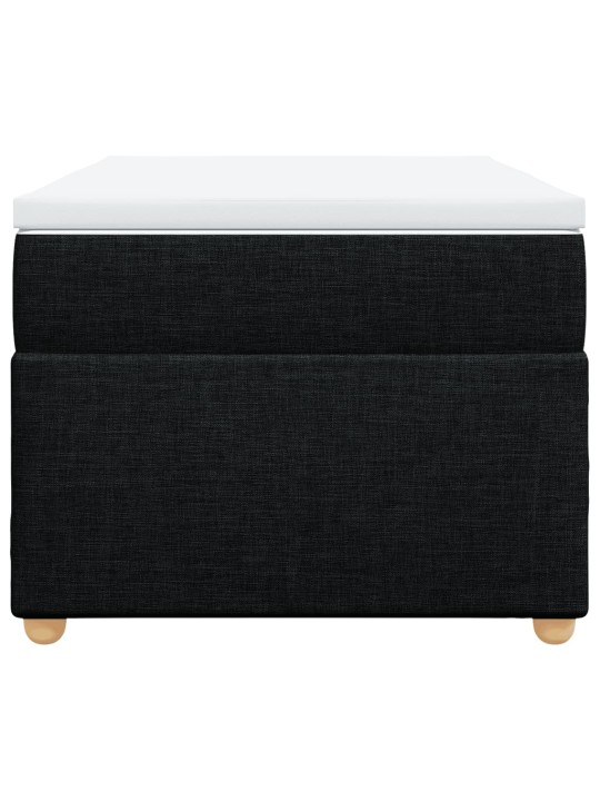 Box spring postel s matrací černá 80 x 200 cm textil
