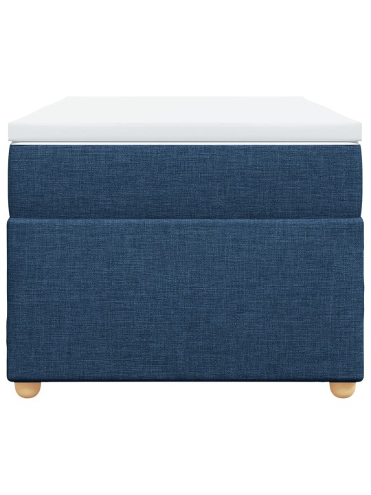 Box spring postel s matrací modrá 80x200 cm textil