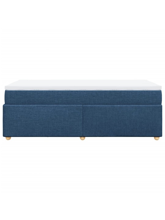 Box spring postel s matrací modrá 80x200 cm textil