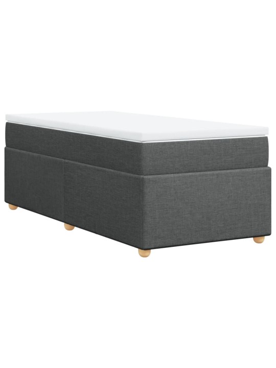 Box spring postel s matrací tmavě šedá 90x190 cm textil