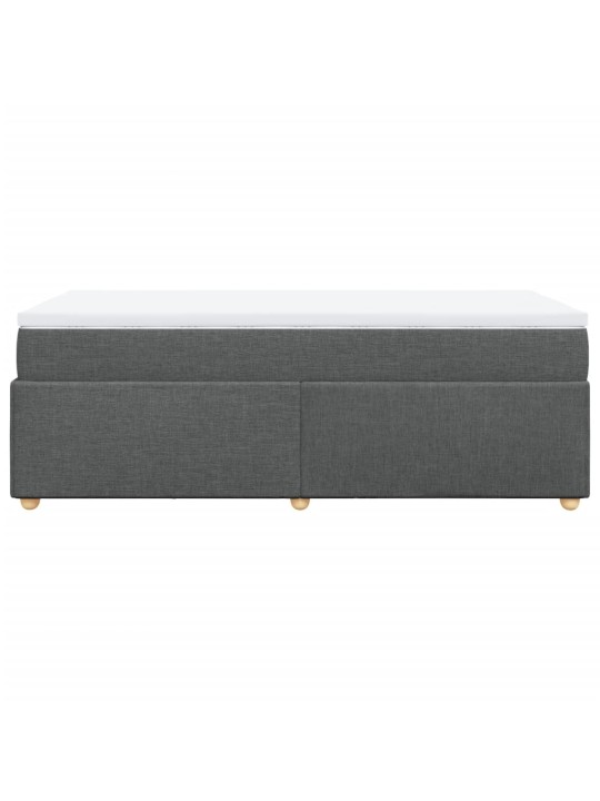 Box spring postel s matrací tmavě šedá 90x190 cm textil