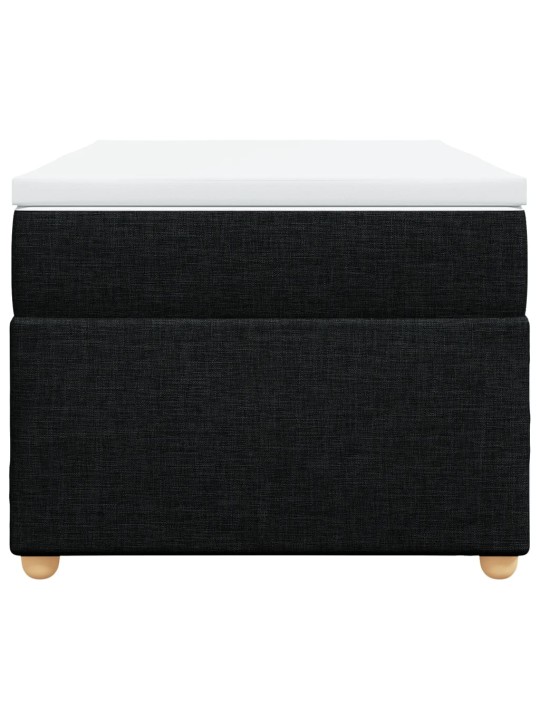 Box spring postel s matrací černá 90x190 cm textil