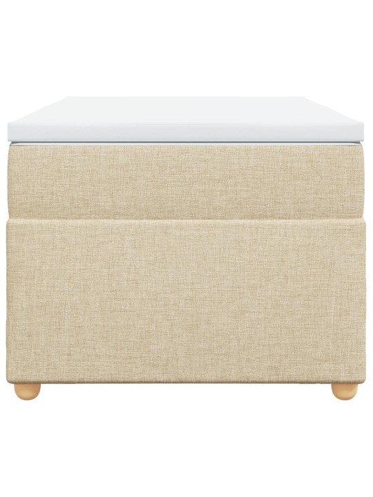 Box spring postel s matrací krémová 90x190 cm textil