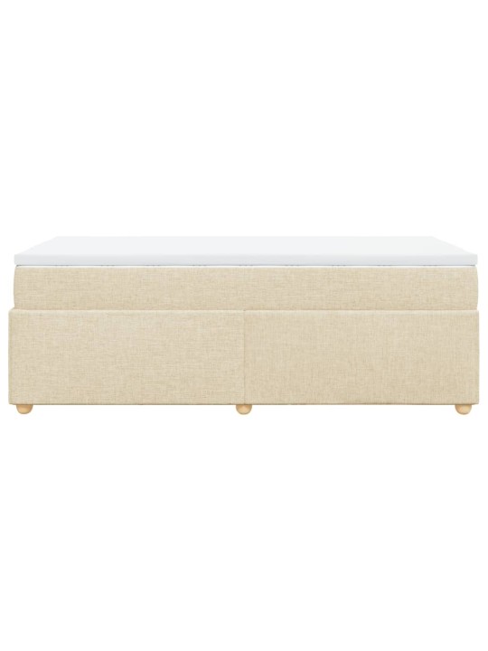 Box spring postel s matrací krémová 90x190 cm textil