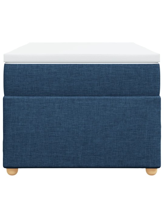Box spring postel s matrací modrá 90x190 cm textil