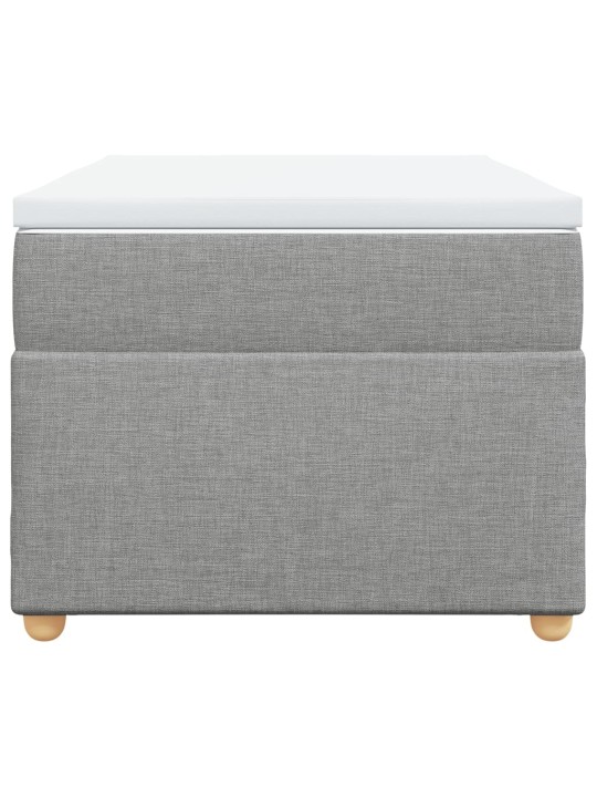 Box spring postel s matrací světle šedá 90x200 cm textil