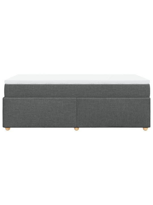 Box spring postel s matrací tmavě šedá 90x200 cm textil