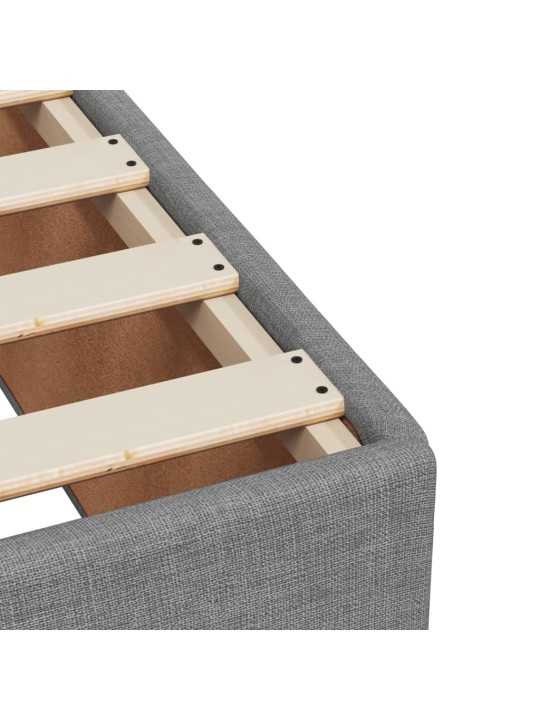Box spring postel s matrací světle šedý 100 x 200 cm textil