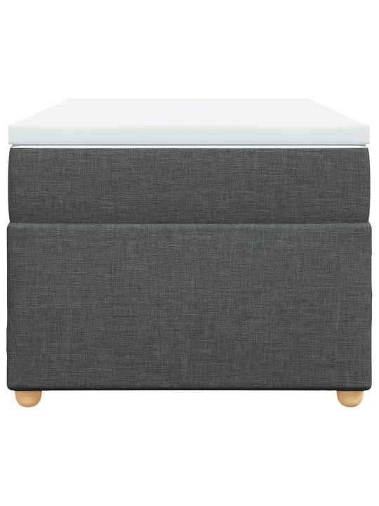 Box spring postel s matrací tmavě šedá 100 x 200 cm textil