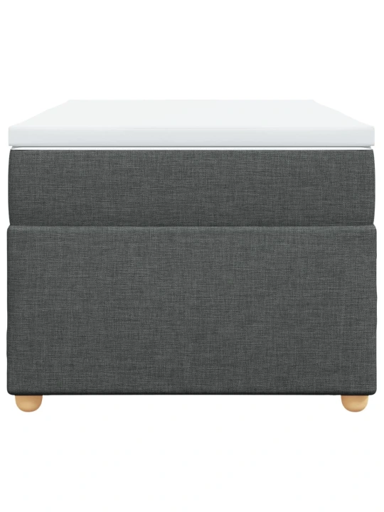 Box spring postel s matrací tmavě šedá 100 x 200 cm textil