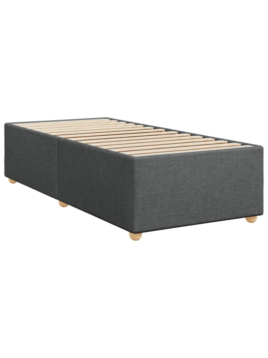 Box spring postel s matrací tmavě šedá 100 x 200 cm textil